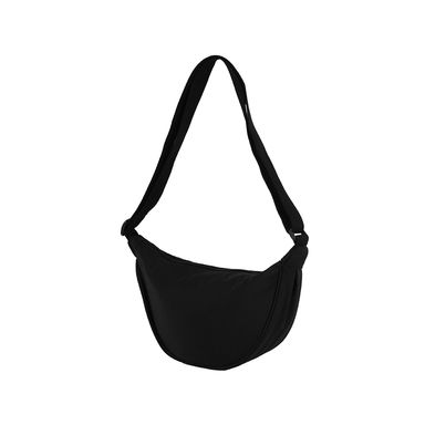 Bolso crossbody media luna textil negro 33x17 cm -  Miniso