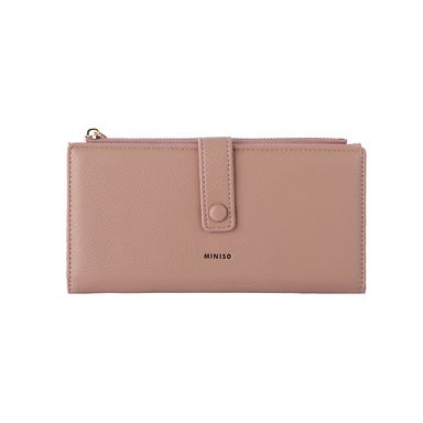 Cartera larga para mujer minimalista sintética café 12x9x10 cm -  Miniso