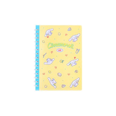 Libreta con espiral amarilla 14.4x20.4 cm rayas 80 hojas cinnamoroll sanrio -  Sanrio