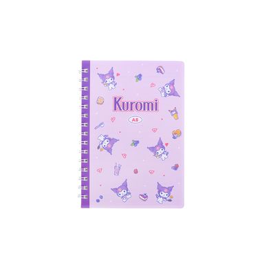 Libreta con espiral morada 14.4x20.4 cm rayas 80 hojas kuromi sanrio -  Sanrio