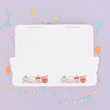 Libreta mini family lila 15.4x21 cm rayas 32 hojas -  Mini Family