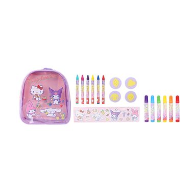 Kit de dibujo con mochila sintética multicolor -  Sanrio