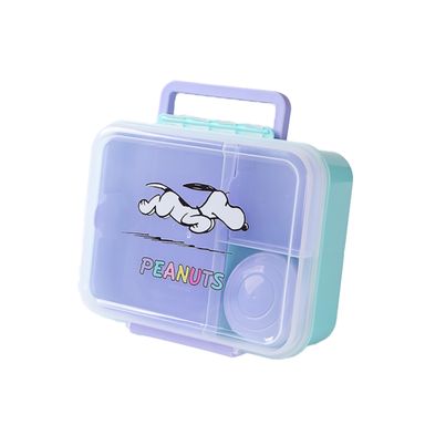 Taper de alimentos vintage plástico transparente 1650 ml snoopy -  Snoopy