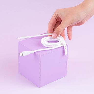 Cable de carga y datos tipo c sintético blanco 1 m 60w -  Miniso