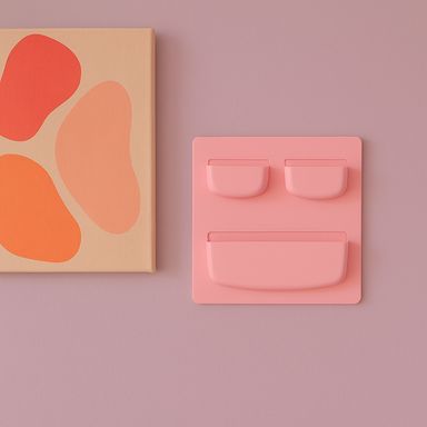 Organizador de pared sintético rosa 21.8x21.8 cm -  Miniso