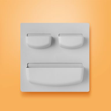 Organizador de pared minimalista sintético blanco 21.8x21.8 cm -  Miniso