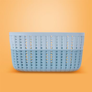 Cesta de almacenamiento minimalista plástico azul 19x11 cm -  Miniso