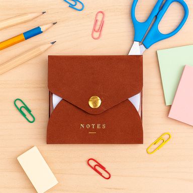 Set notas adhesivas con funda café 30 hojas 2 piezas -  Miniso