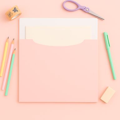 Carpeta para documentos papel rosa 18x25 cm -  Miniso