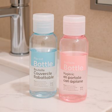 Botella de viaje diseño aleatorio sintética transparente 50 ml -  Miniso