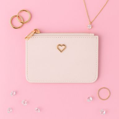 Monedero sintético blanco 13x1x8 cm -  Miniso