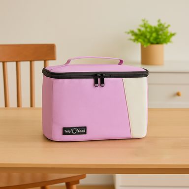 Lonchera 100% poliéster rosa 25x20x17 cm -  Miniso