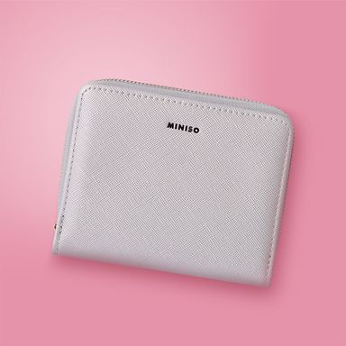 Cartera para mujer sintética plateada 12x9x3 cm -  Miniso