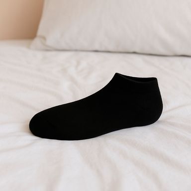 Set medias para mujer 76% poliéster, 22% algodón, 2% elastano negros talla 23 - 25 5 pares -  Miniso