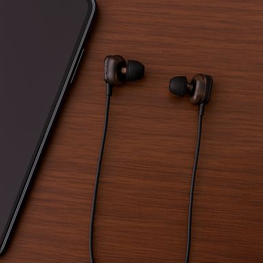 Audífonos de cable ice brick negros 120 cm 3.5 mm -  Miniso