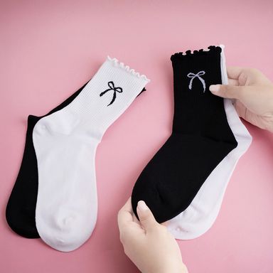 Set calcetines para mujer 100% poliéster 23-25 cm 2 pares -  Miniso