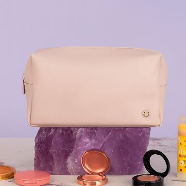 Cosmetiquera textil beige 20x12x10 cm -  Miniso