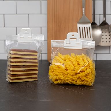 Set pinzas de sellado para bolsas sintéticas blancas 2 piezas -  Miniso