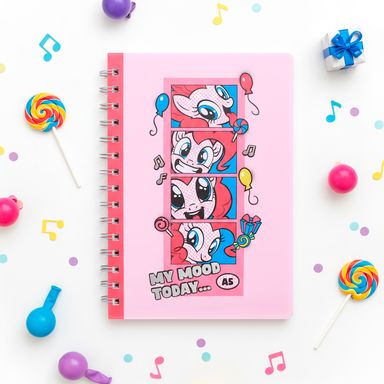 Libreta de espiral pasta suave rosa 14.4x20.4 cm rayas 80 hojas my little pony -  My Little Pony