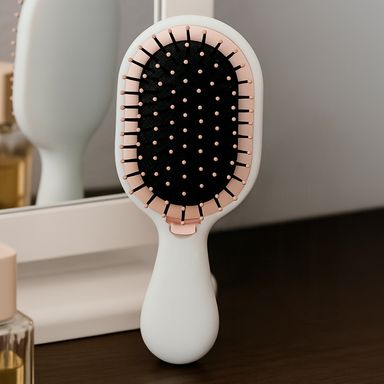 Peine para cabello con espejo sintético azul 15.5x7 cm -  Miniso