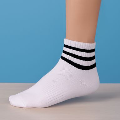 Set calcetines para mujer deportivos 72% poliéster, 23% algodón, 4% elastodieno, 1% elastano multicolor talla 23-25 2 pares -  Miniso