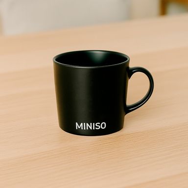 Taza cerámica negra 350 ml -  Miniso