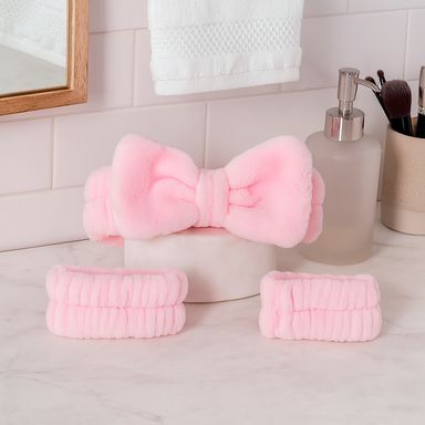 Banda para cabello y muñequeras 100% poliéster multicolor 20x5 cm 3 piezas -  Miniso