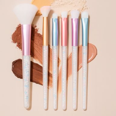 Kit brochas de maquillaje macaron sintéticas multicolor 6 piezas -  Miniso