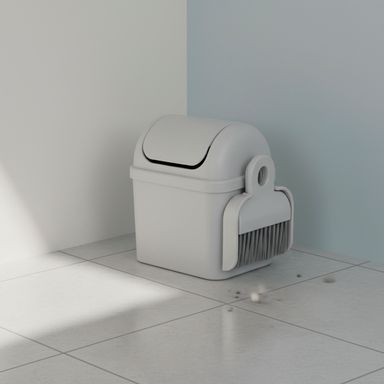 Organizador de escritorio multifuncional sintético gris 8x13x11 cm -  Miniso