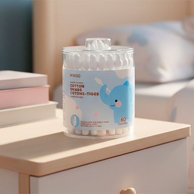 Hisopos doble cabeza 100% algodón 60 piezas -  Miniso