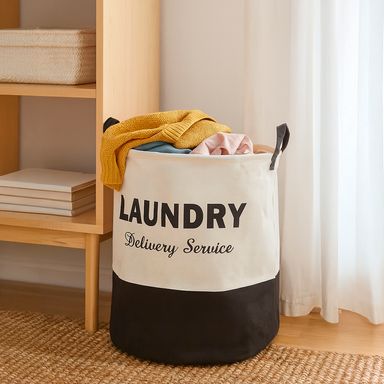 Organizador plegable black & white textil bicolor 40x33x33 cm -  Miniso