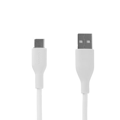 Cable de carga y datos usb a tipo c sintético blanco 1 m 15w -  Miniso