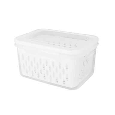Taper de alimentos con cesta de drenaje plástico transparente 1750 ml -  Miniso