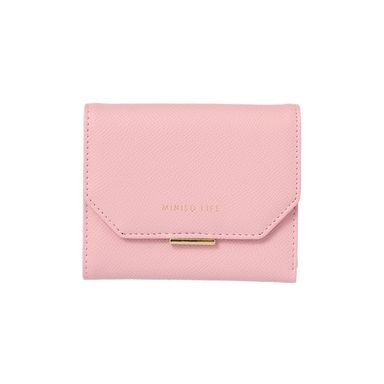 Cartera para mujer minimalista sintética rosa 12x10x2 cm -  Miniso