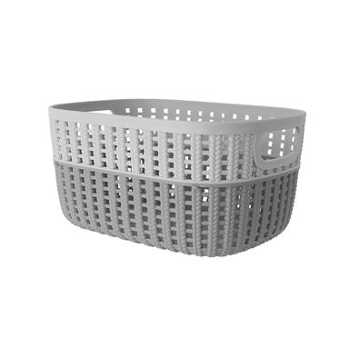 Cesta de almacenamiento minimalista plástico gris 19x11 cm -  Miniso