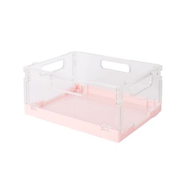 Organizador de escritorio con asas plegable macaron sintético rosa 20.5x15.3x9 cm -  Miniso