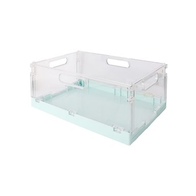 Cesta de almacenamiento plegable plástico azul 20.5x9 cm -  Miniso
