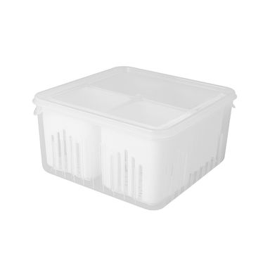 Taper de alimentos con cesta de drenaje plástico transparente 1500 ml -  Miniso