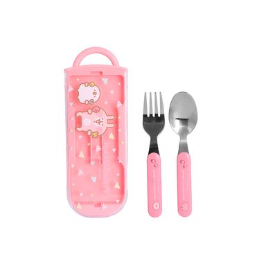 Kit de cubiertos con estuche kanahei acero inoxidable rosas 2 piezas -  Miniso