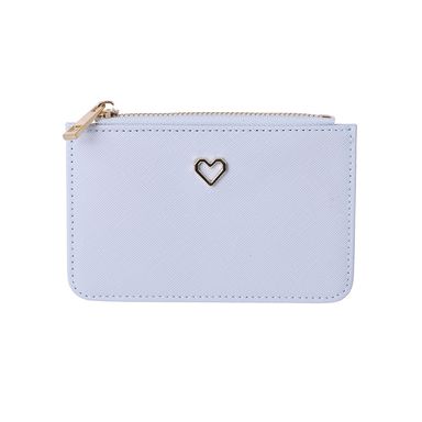 Monedero corazón metálico sintético azul 13x1x8 cm -  Miniso