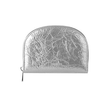 Monedero diseño craquelado 100% poliéster plateado 11x8x2 cm -  Miniso
