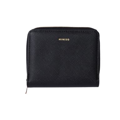 Cartera para mujer textil negra 12x3x9 cm -  Miniso