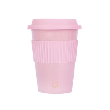 Tomatodo con tapa cerámica rosa 380 ml -  Miniso