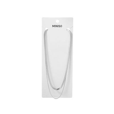 Collar silver & gray metálico plateado diseño multicadena -  Miniso