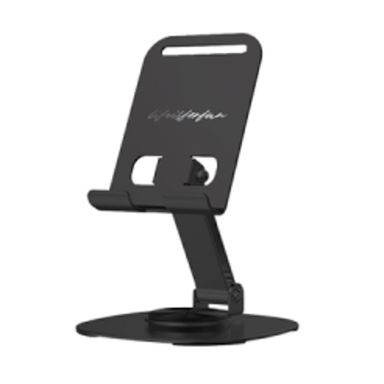 Soporte para celular de escritorio life is for fun sintético negro -  Miniso