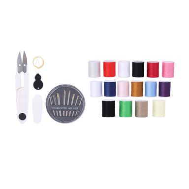 Kit de costura con estuche macaron sintético lila 50 piezas -  Miniso