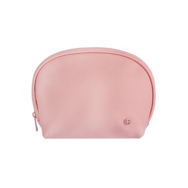 Cosmetiquera media luna sintética durazno 21x15x7 cm -  Miniso