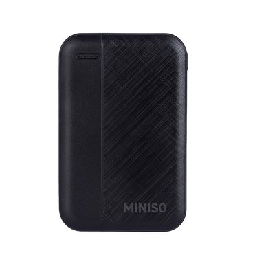 Power bank sintética negra 5000 mah -  Miniso