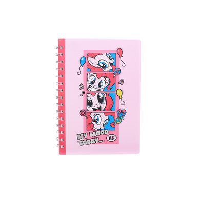 Libreta de espiral pasta suave rosa 14.4x20.4 cm rayas 80 hojas my little pony -  My Little Pony