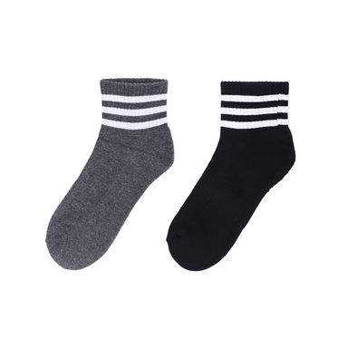 Set calcetines para hombre deportivos 72% poliéster, 23% algodón, 4% elastodieno, 1% elastano multicolor talla 25-27 2 pares -  Miniso